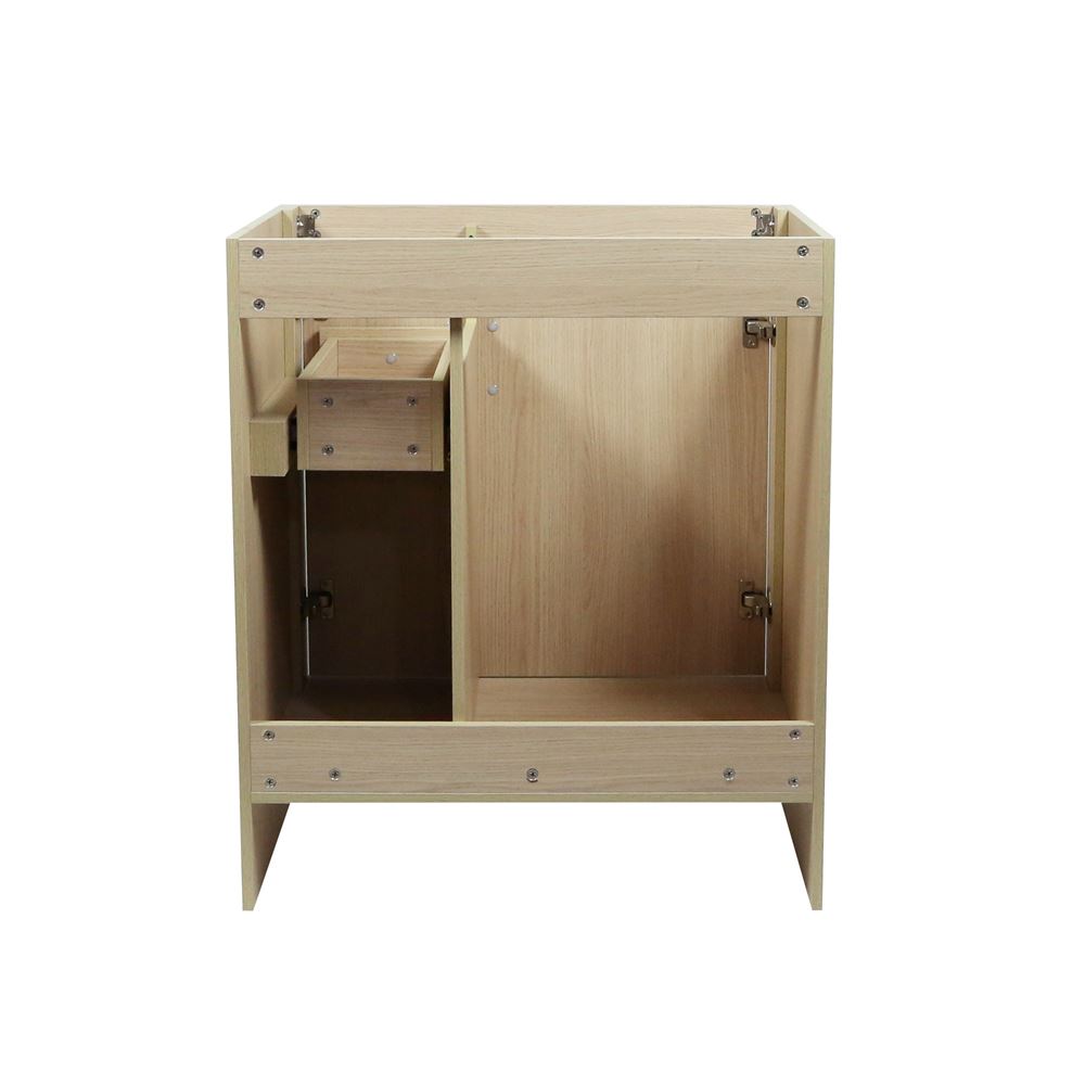 Bellaterra Home 808130-31-CO 31" Gray Pine Single Sink Vanity With White Engineered Stone and Oval Sink