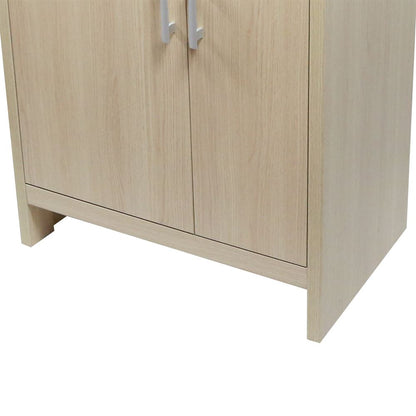 Bellaterra Home 808130-31-CO 31" Gray Pine Single Sink Vanity With White Engineered Stone and Oval Sink