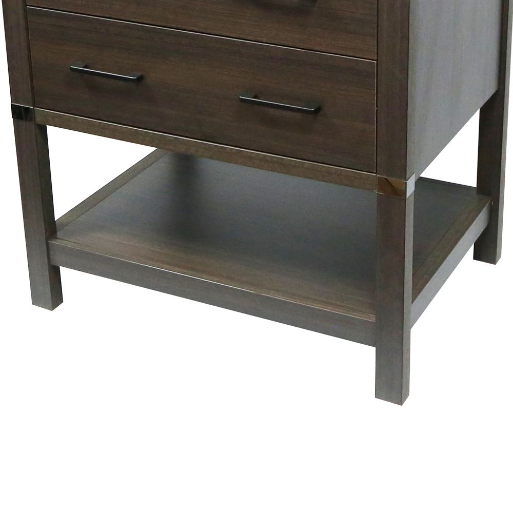 Bellaterra Home 808175-31-RG 31" Dark Gray RG Single Sink Vanity With White Engineered Stone and Oval Sink