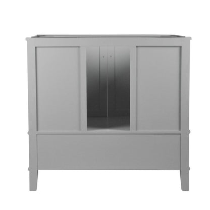 Bellaterra Home Aurora 37" 2-Door 1-Drawer Gray Freestanding Vanity Set With Ceramic Undermount Rectangular Sink and Engineered Quartz Stone Top