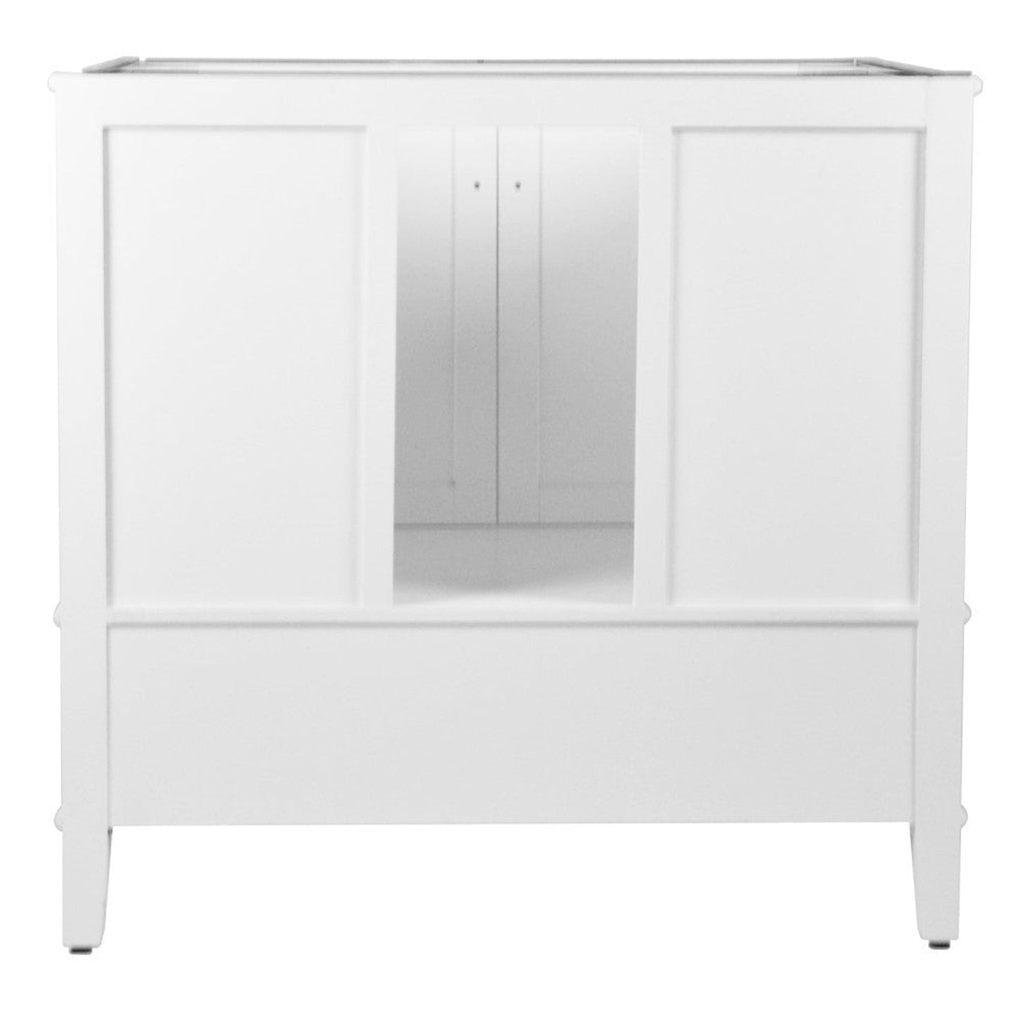 Bellaterra Home Aurora 37" 2-Door 1-Drawer White Freestanding Vanity Set With Ceramic Undermount Rectangular Sink and Engineered Quartz Stone Top