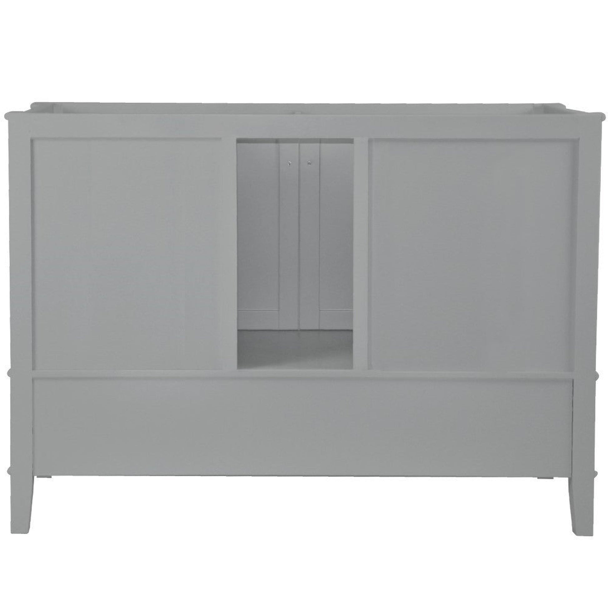 Bellaterra Home Aurora 49" 4-Door 2-Drawer Gray Freestanding Vanity Set With Ceramic Undermount Rectangular Sink and Engineered Quartz Stone Top