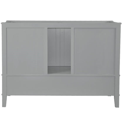 Bellaterra Home Aurora 49" 4-Door 2-Drawer Gray Freestanding Vanity Set With Ceramic Undermount Rectangular Sink and Engineered Quartz Stone Top