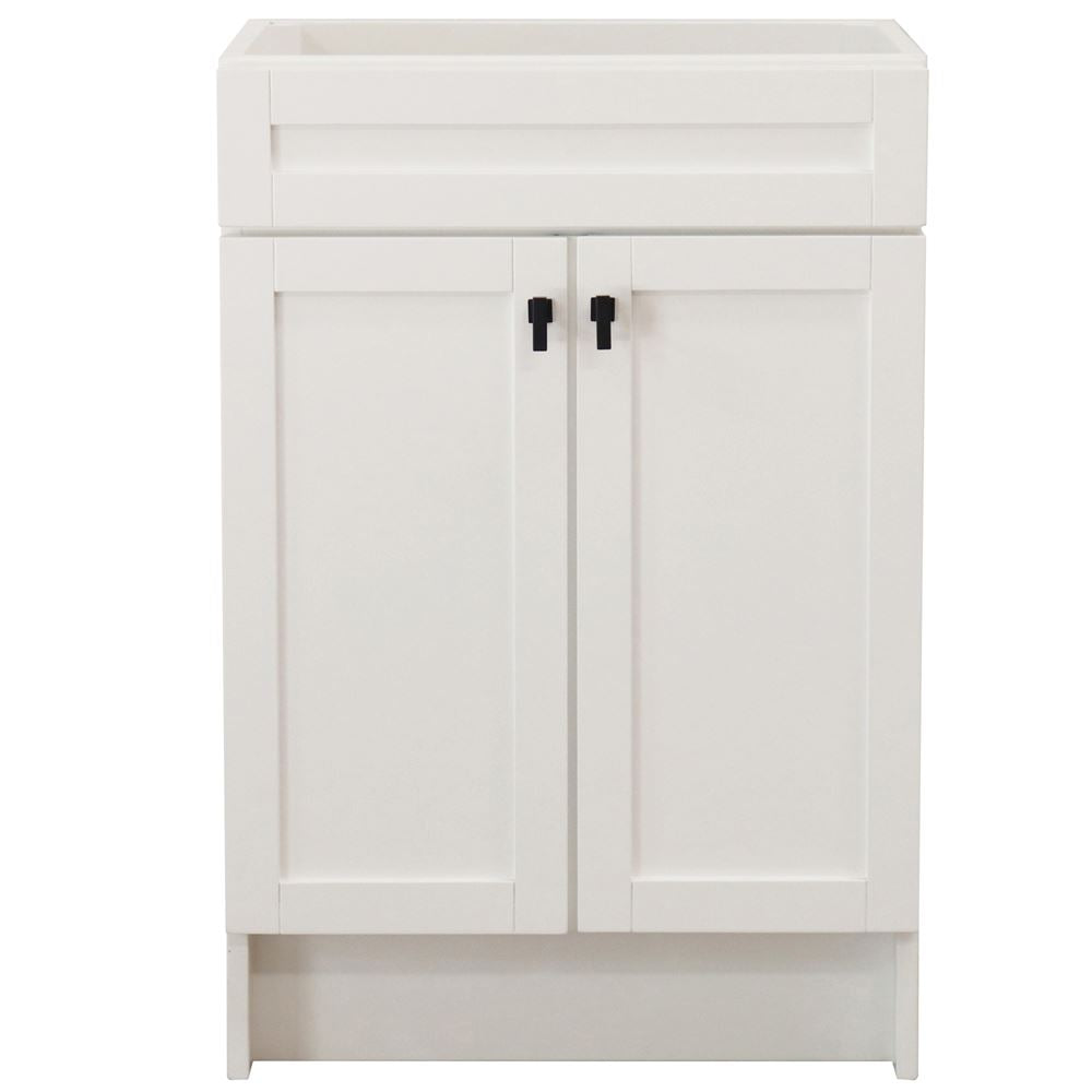 Bellaterra Home Elvas F23A-BL-CAB 23" White Single Foldable Vanity Cabinet With Black Hardware