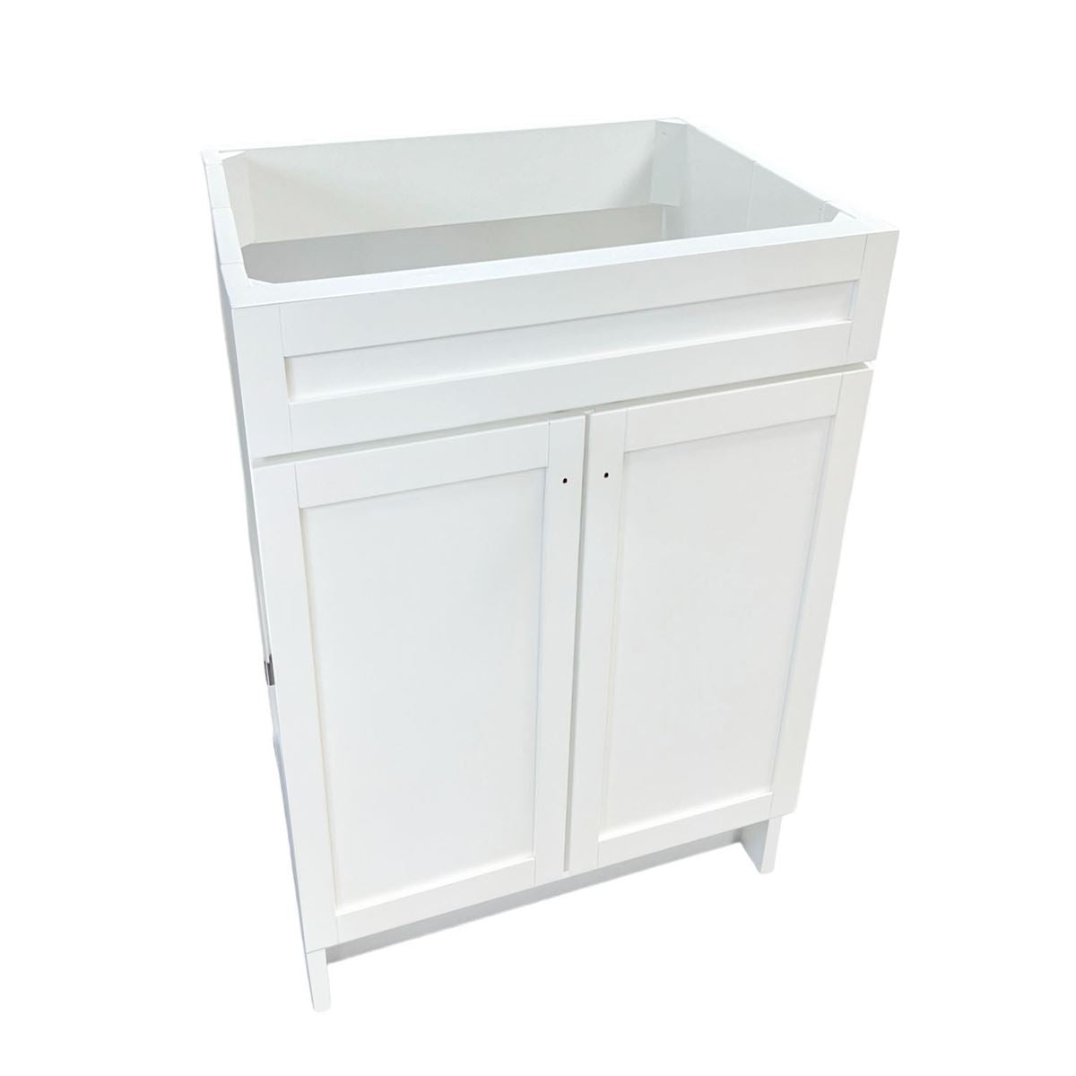 Bellaterra Home Elvas F23A-BN-CAB 23" White Single Foldable Vanity Cabinet With Brushed Nickel Hardware