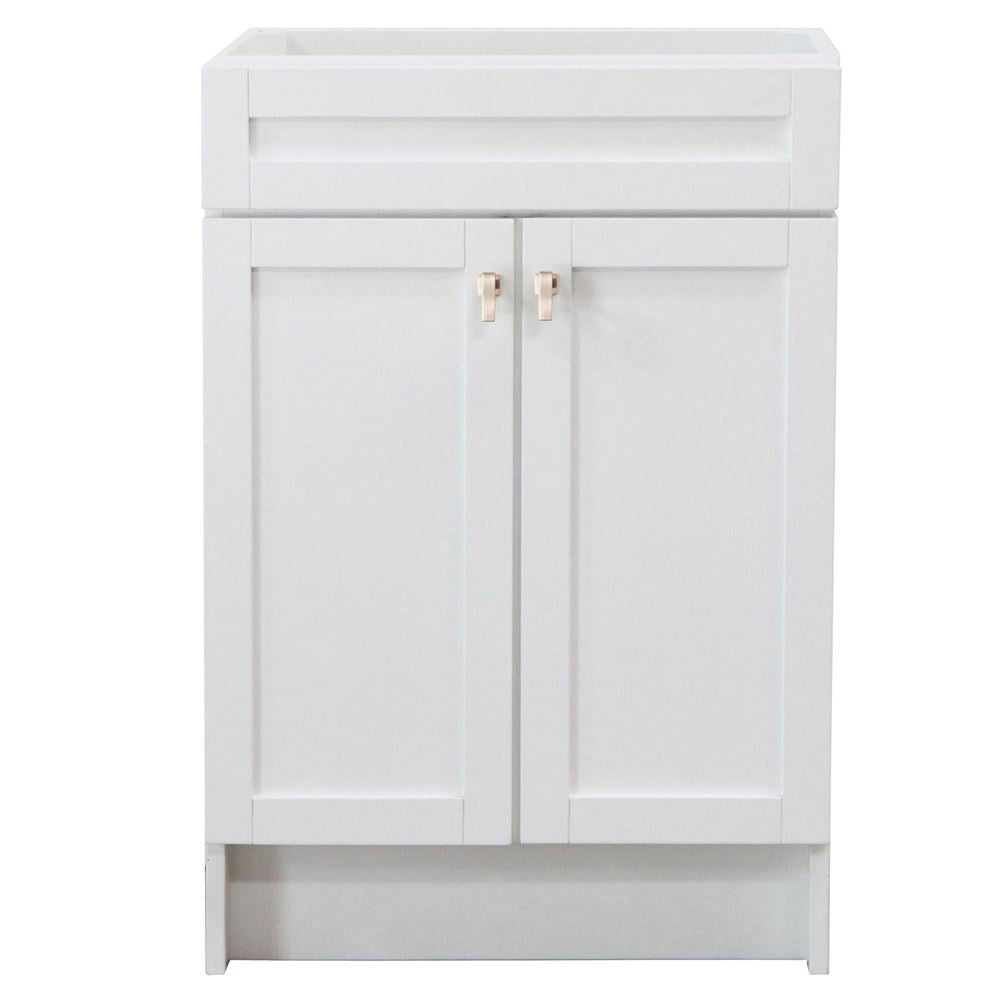 Bellaterra Home Elvas F23A-BN-CAB 23" White Single Foldable Vanity Cabinet With Brushed Nickel Hardware
