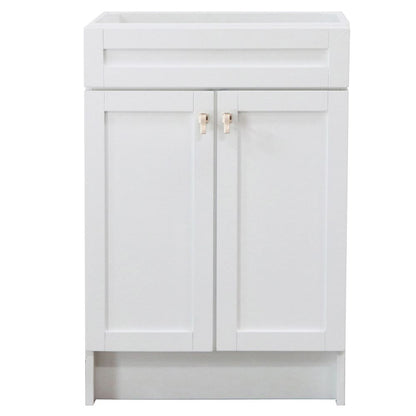 Bellaterra Home Elvas F23A-BN-CAB 23" White Single Foldable Vanity Cabinet With Brushed Nickel Hardware