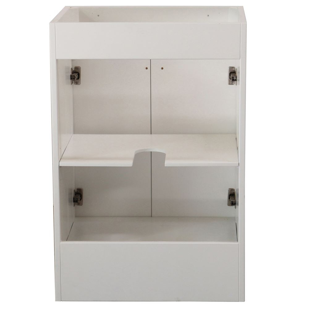 Bellaterra Home Elvas F23A-GD-CAB 23" White Single Foldable Vanity Cabinet With Gold Hardware