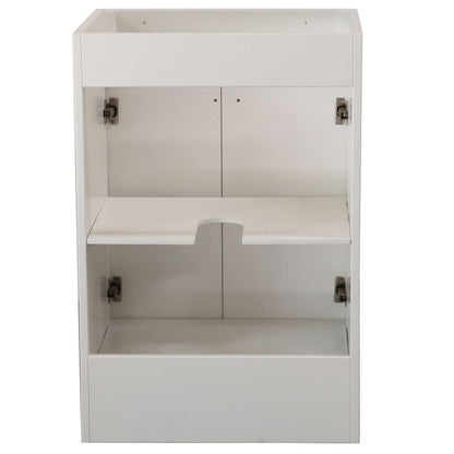 Bellaterra Home Elvas F23A-GD-CAB 23" White Single Foldable Vanity Cabinet With Gold Hardware