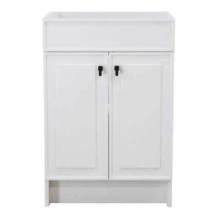 Bellaterra Home F23B-BL-CAB 23" White Single Foldable Vanity Cabinet With Black Hardware