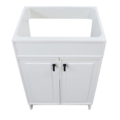 Bellaterra Home F23B-BL-CAB 23" White Single Foldable Vanity Cabinet With Black Hardware
