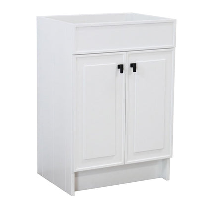 Bellaterra Home F23B-BL-CAB 23" White Single Foldable Vanity Cabinet With Black Hardware