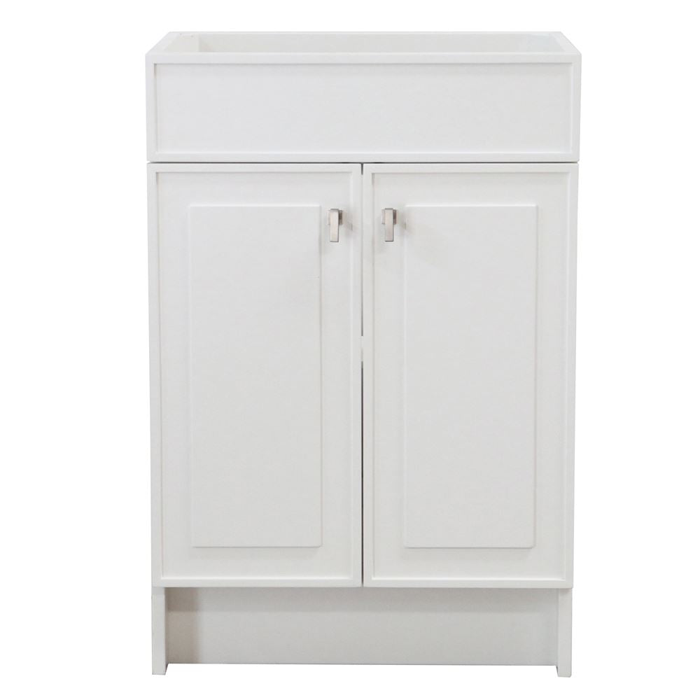 Bellaterra Home F23B-BN-CAB 23" White Single Foldable Vanity Cabinet With Brushed Nickel Hardware