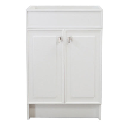 Bellaterra Home F23B-BN-CAB 23" White Single Foldable Vanity Cabinet With Brushed Nickel Hardware