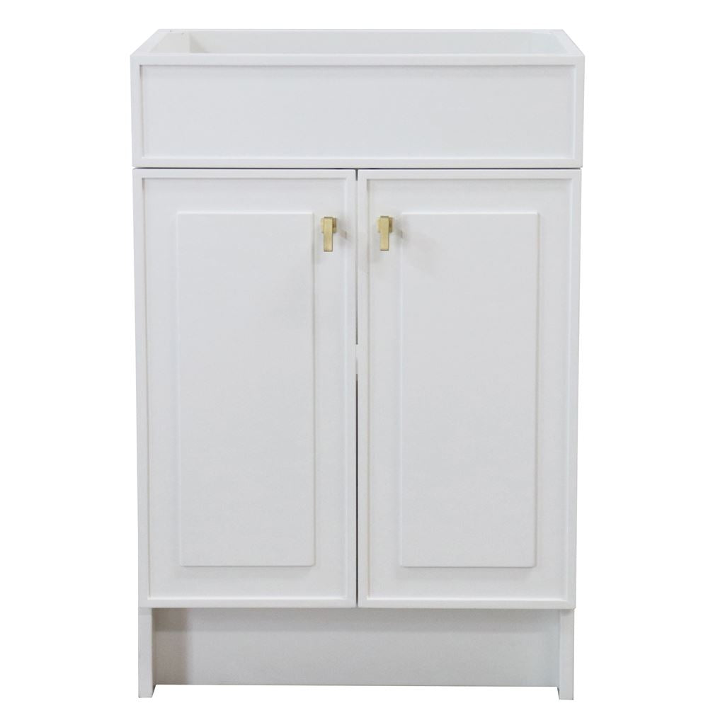 Bellaterra Home F23B-GD-CAB 23" White Single Foldable Vanity Cabinet With Gold Hardware