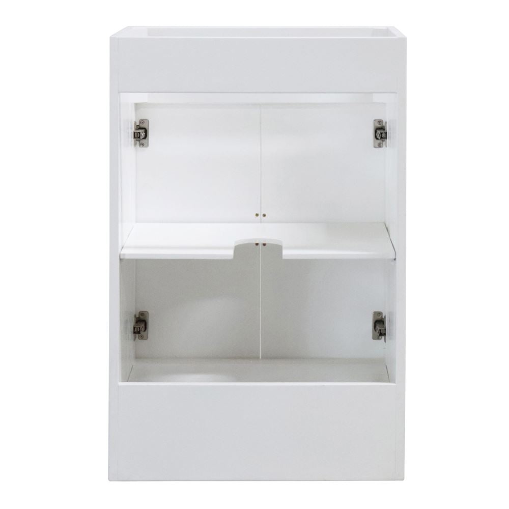 Bellaterra Home F23C-BL-CAB 23" White Single Foldable Vanity Cabinet With Black Hardware