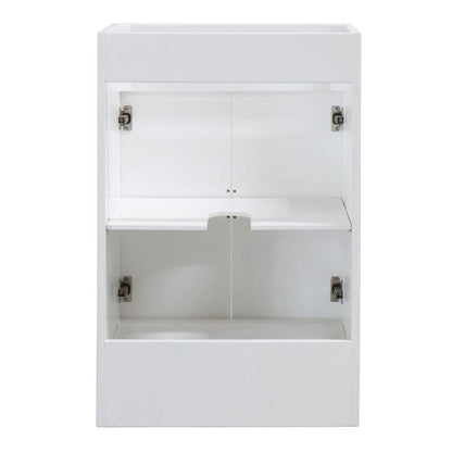 Bellaterra Home F23C-BL-CAB 23" White Single Foldable Vanity Cabinet With Black Hardware