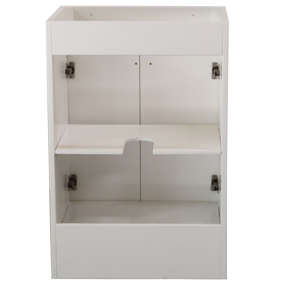 Bellaterra Home F24A-BL-CE 24" White Single Foldable Sink Vanity with White Ceramic Top