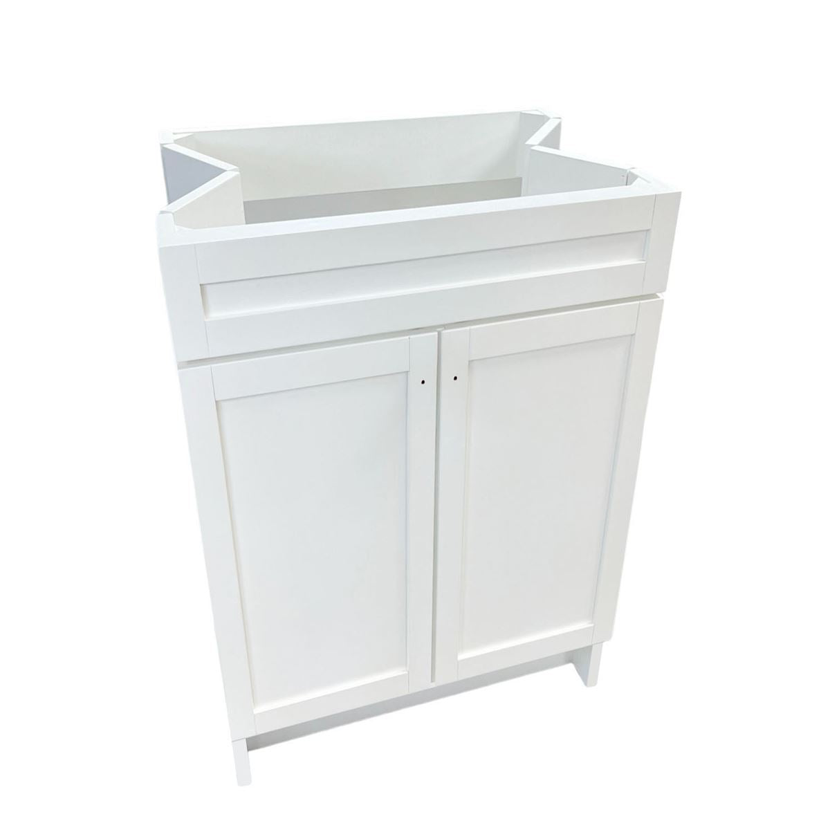 Bellaterra Home F24A-BN-CE 24" White Single Foldable Sink Vanity with White Ceramic Top