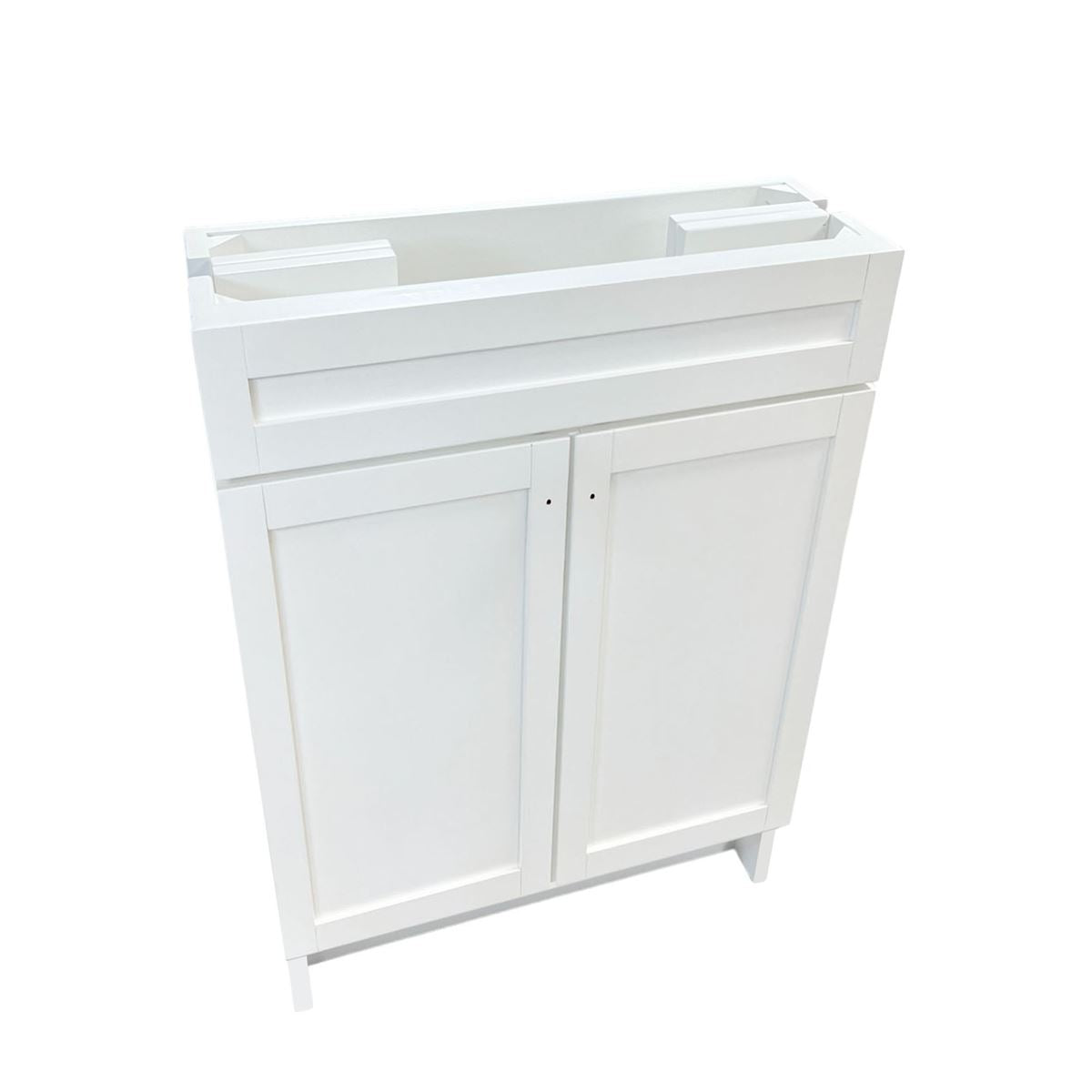Bellaterra Home F24A-GD-CE 24" White Single Foldable Sink Vanity with White Ceramic Top
