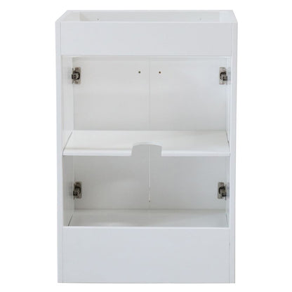 Bellaterra Home F24B-BL-CE 24" White Single Foldable Sink Vanity with White Ceramic Top