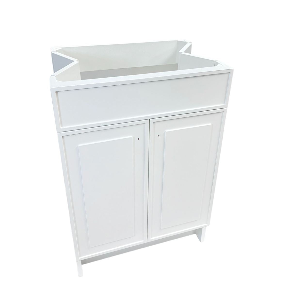 Bellaterra Home F24B-BL-CE 24" White Single Foldable Sink Vanity with White Ceramic Top