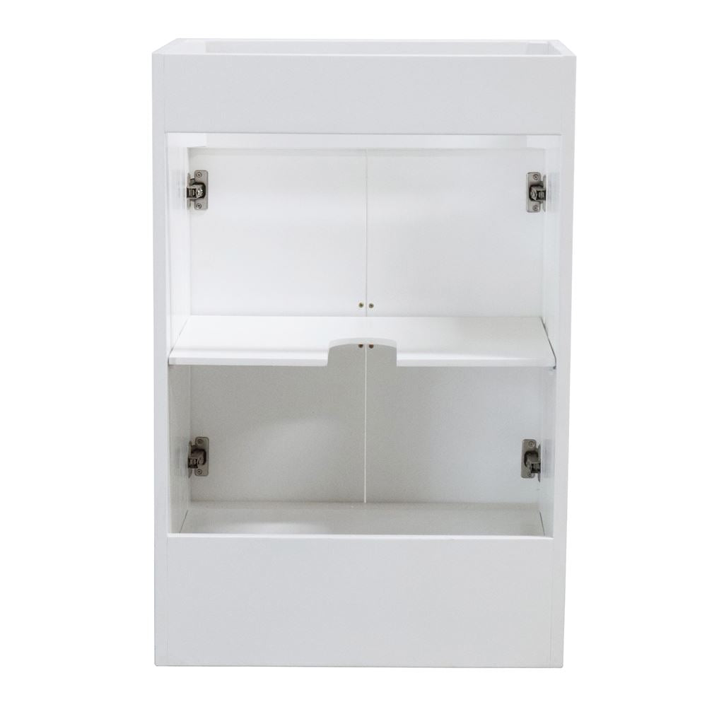 Bellaterra Home F24C-BL-CE 24" White Single Foldable Sink Vanity with White Ceramic Top