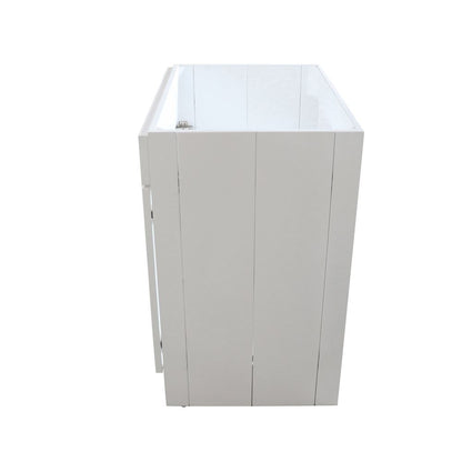 Bellaterra Home F30A-BN-CAB 30" White Single Foldable Vanity Cabinet With Brushed Nickel Hardware