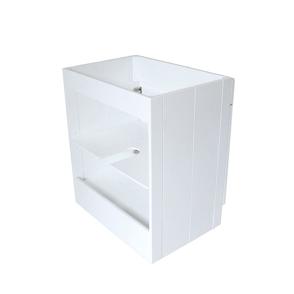 Bellaterra Home F30A-BN-CAB 30" White Single Foldable Vanity Cabinet With Brushed Nickel Hardware