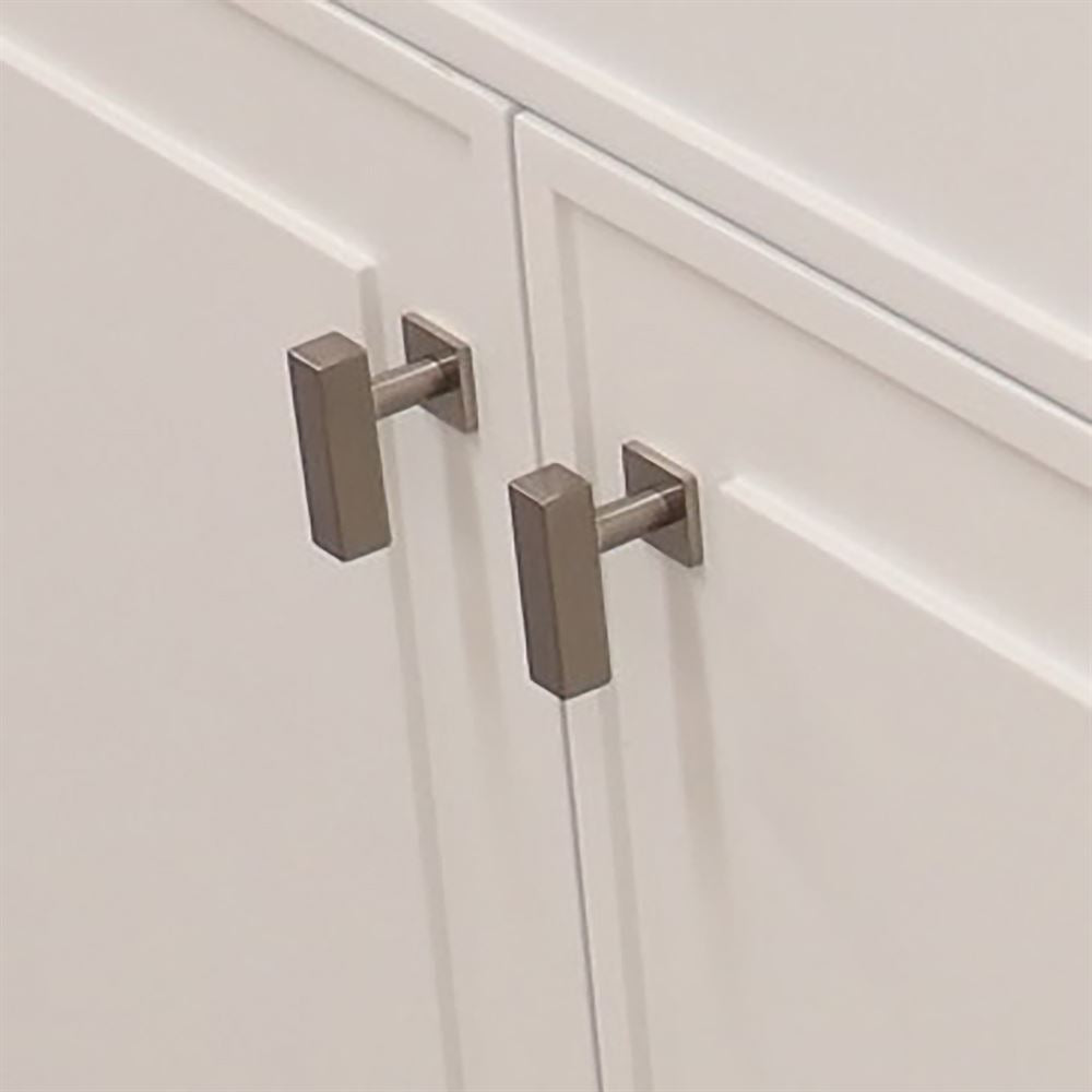 Bellaterra Home F30B-BN-CAB 30" White Single Foldable Vanity Cabinet With Brushed Nickel Hardware