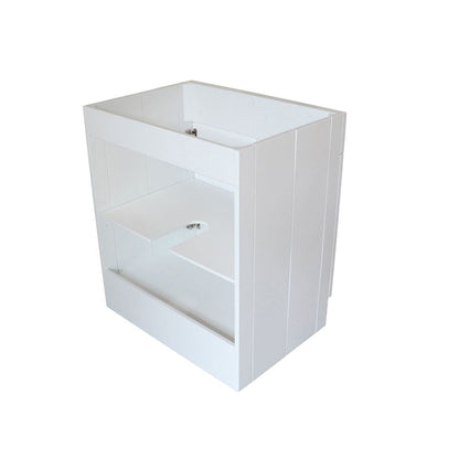 Bellaterra Home F30B-BN-CAB 30" White Single Foldable Vanity Cabinet With Brushed Nickel Hardware