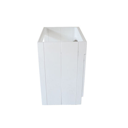 Bellaterra Home F30B-BN-CAB 30" White Single Foldable Vanity Cabinet With Brushed Nickel Hardware