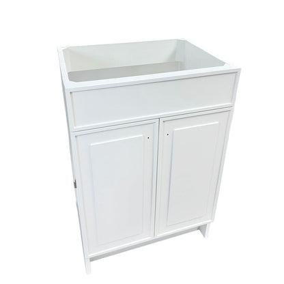 Bellaterra Home F30B-GD-CAB 30" White Single Foldable Vanity Cabinet With Gold Hardware