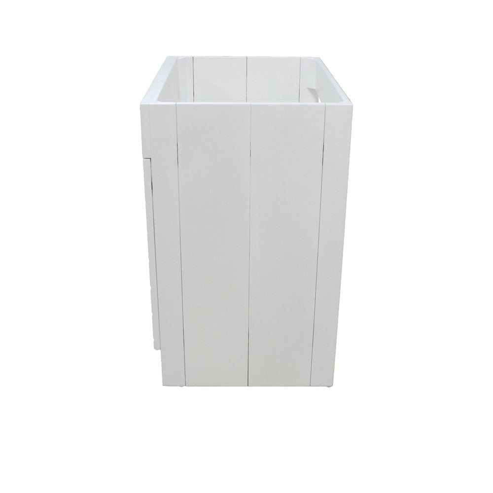 Bellaterra Home F30C-BL-CAB 30" White Single Foldable Vanity Cabinet With Black Hardware