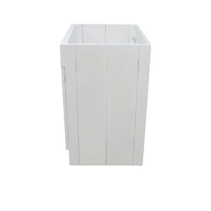 Bellaterra Home F30C-BL-CAB 30" White Single Foldable Vanity Cabinet With Black Hardware