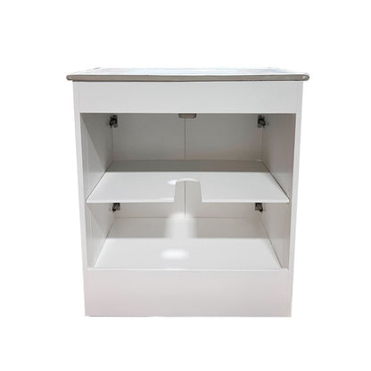 Bellaterra Home F31A-BL-CE 31" White Single Foldable Sink Vanity with White Ceramic Top