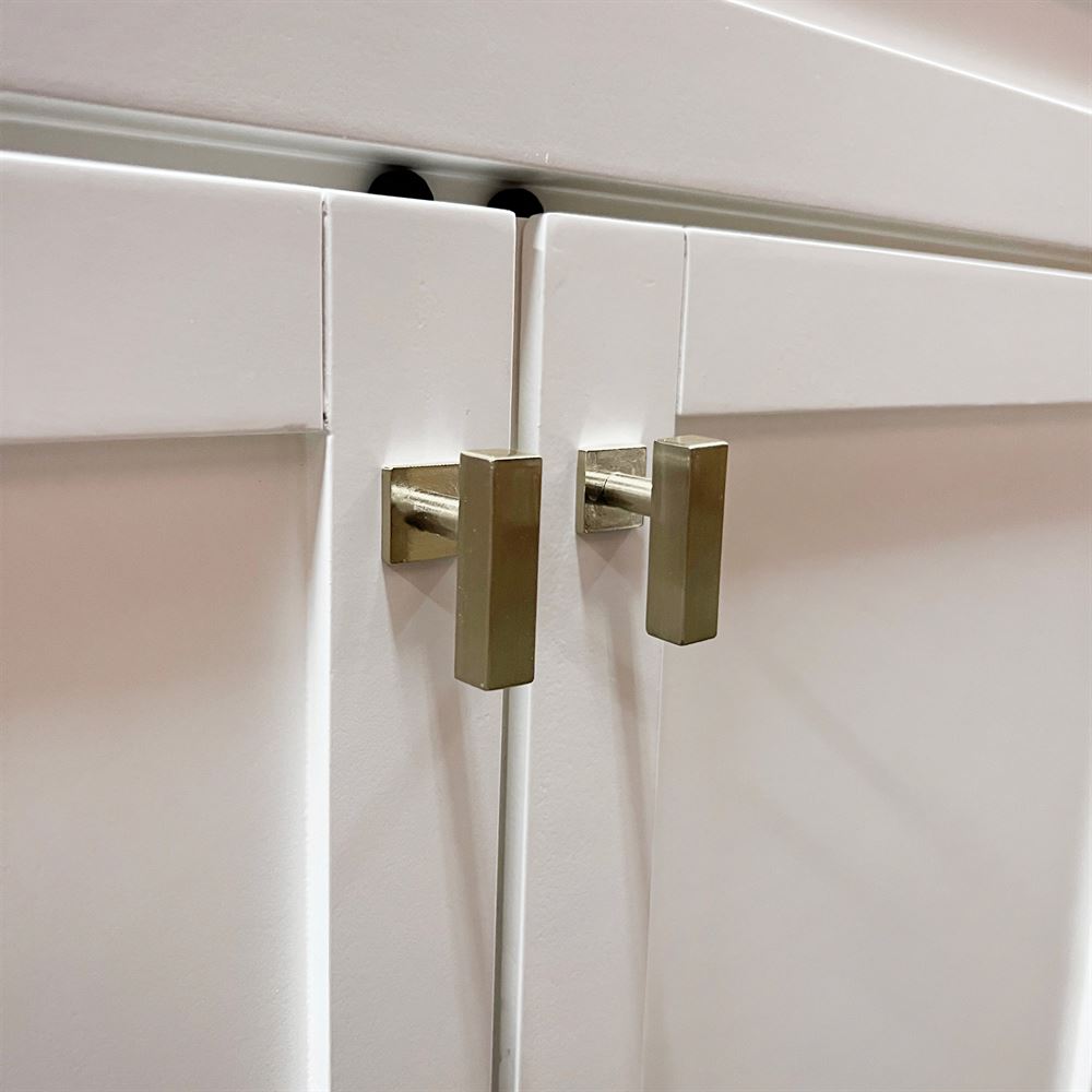 Bellaterra Home F31A-GD-CE 31" White Single Foldable Sink Vanity with White Ceramic Top