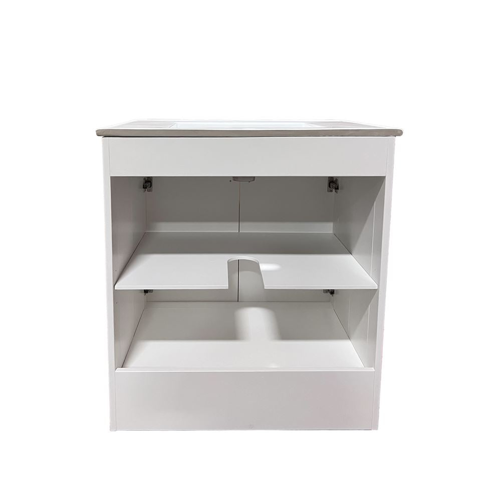 Bellaterra Home F31B-BL-CE 31" White Single Foldable Sink Vanity with White Ceramic Top