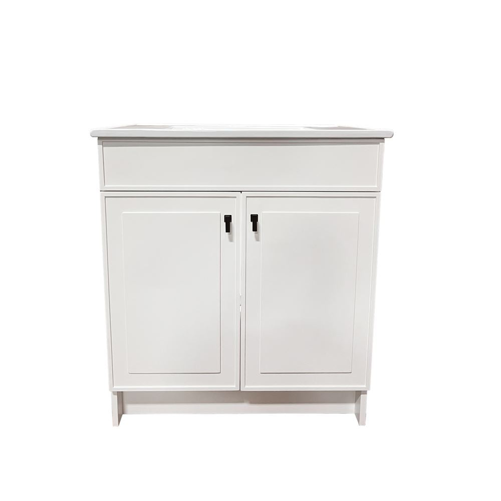 Bellaterra Home F31B-BL-CE 31" White Single Foldable Sink Vanity with White Ceramic Top