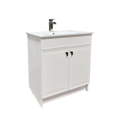 Bellaterra Home F31B-BL-CE 31" White Single Foldable Sink Vanity with White Ceramic Top