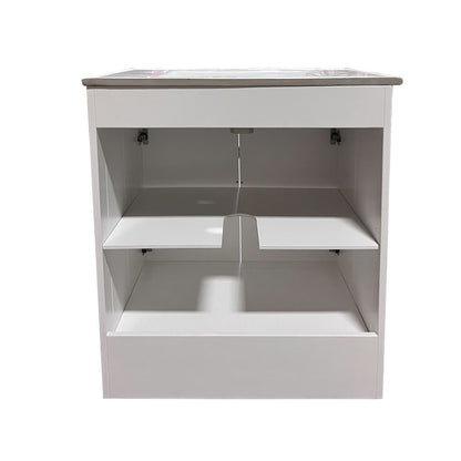 Bellaterra Home F31C-BL-CE 31" White Single Foldable Sink Vanity with White Ceramic Top