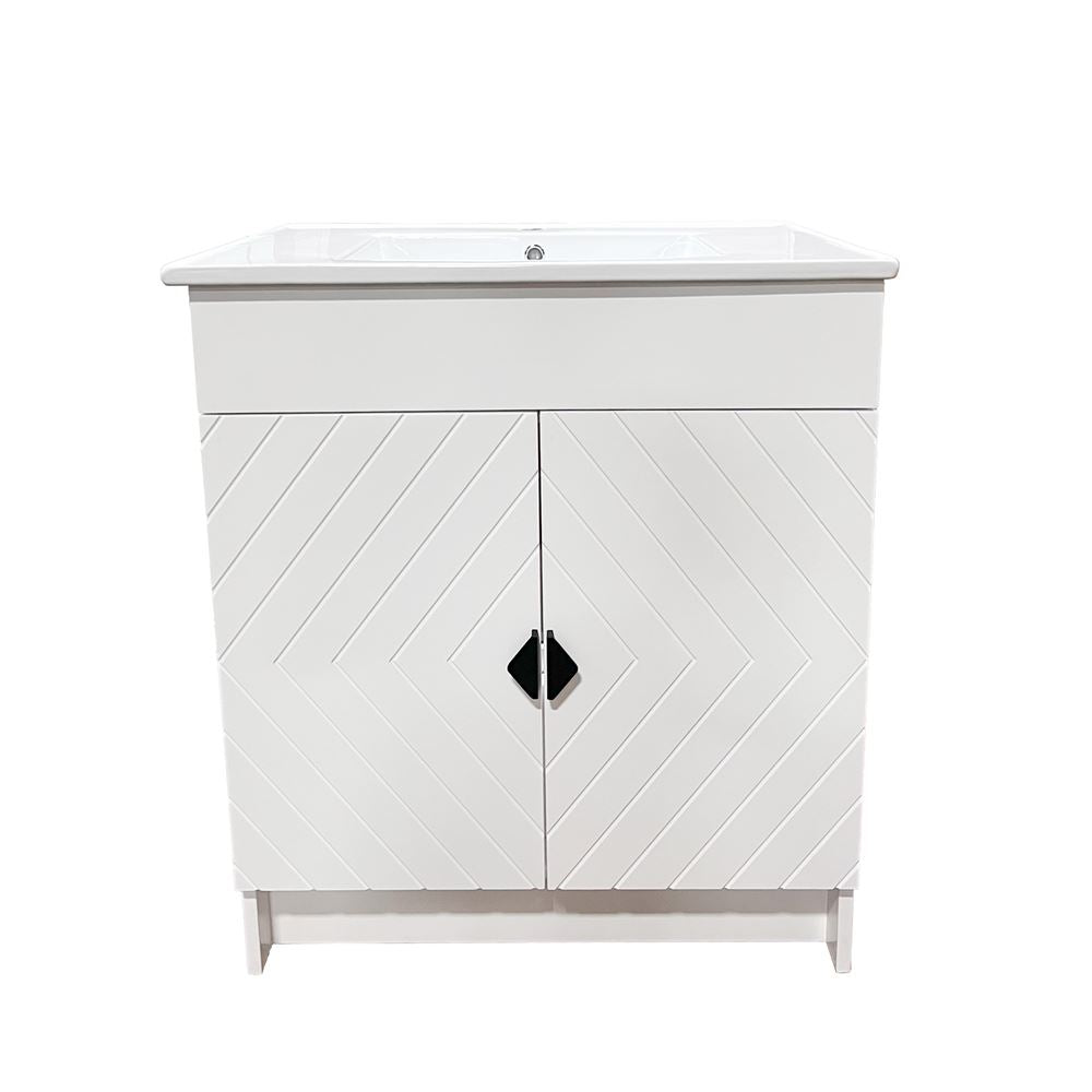 Bellaterra Home F31C-BL-CE 31" White Single Foldable Sink Vanity with White Ceramic Top