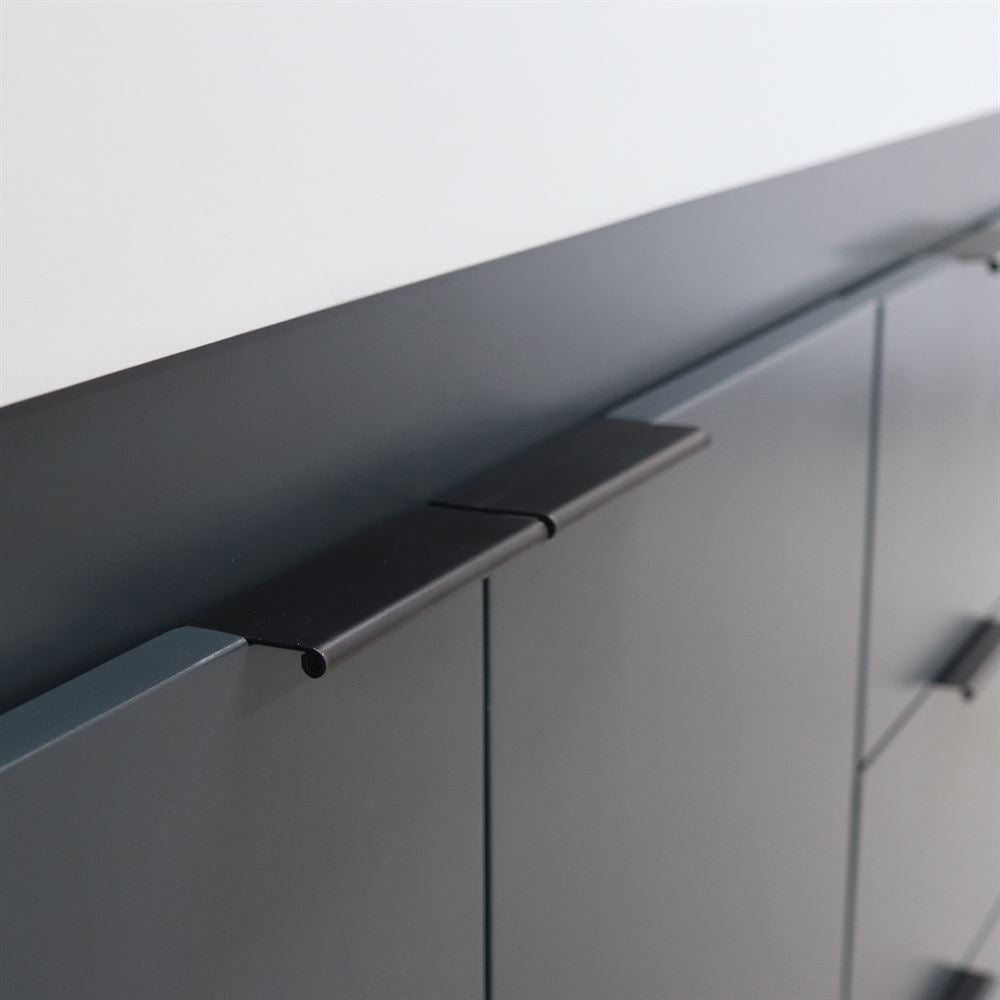 Bellaterra Home G3918-DG-FG 39" Dark Gray Single Sink Vanity With Light Gray Composite Granite Sink Top