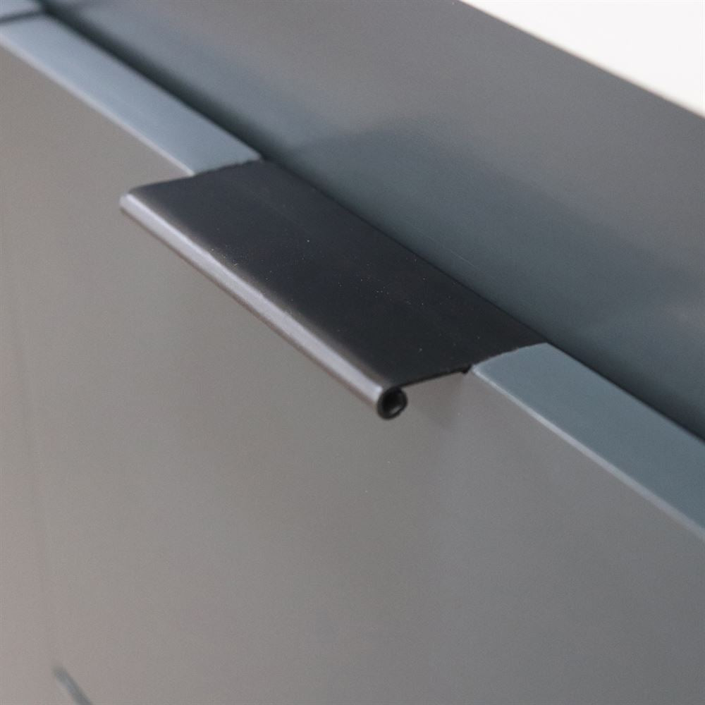 Bellaterra Home G3918-DG-FG 39" Dark Gray Single Sink Vanity With Light Gray Composite Granite Sink Top