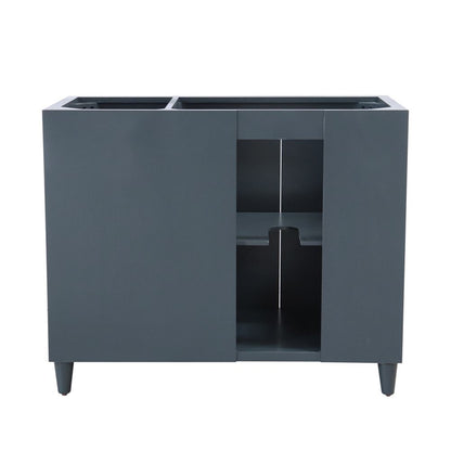Bellaterra Home G3918-DG-SW 39" Dark Gray Single Sink Vanity With White Composite Granite Sink Top