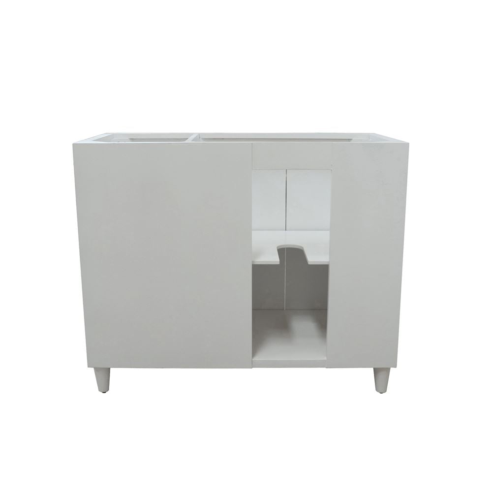 Bellaterra Home G3918-FG-SW 39" French Gray Single Sink Vanity With White Composite Granite Sink Top