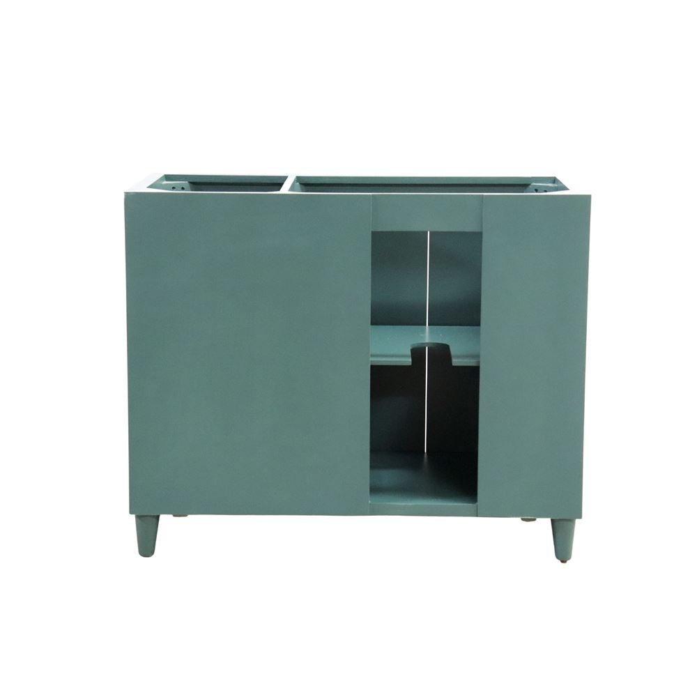 Bellaterra Home G3918-HG-FG 39" Hunter Green Single Sink Vanity With Light Gray Composite Granite Top