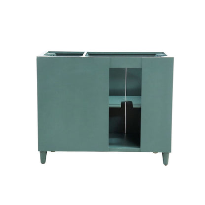 Bellaterra Home G3918-HG-FG 39" Hunter Green Single Sink Vanity With Light Gray Composite Granite Top
