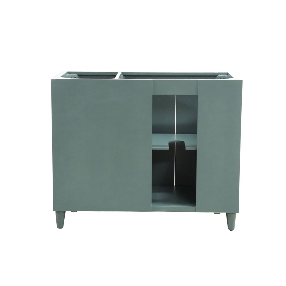 Bellaterra Home G3918-HG-SG 39" Hunter Green Single Sink Vanity With Dark Gray Composite Granite Top