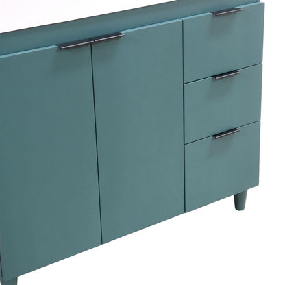 Bellaterra Home G3918-HG-SW 39" Hunter Green Single Sink Vanity With White Composite Granite Top